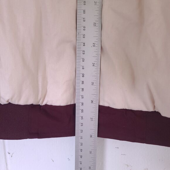 NEW Pretty Little Thing Off White Oversized Racer Bomber Jacket Snap Button Sz M - Picture 7 of 16